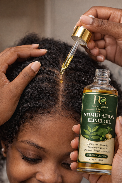 Prestigious Grace Stimulation Elixir Oil – Hair Growth & Scalp Treatment (4oz)